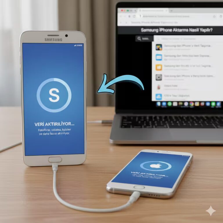 samsungdan iphone aktarma