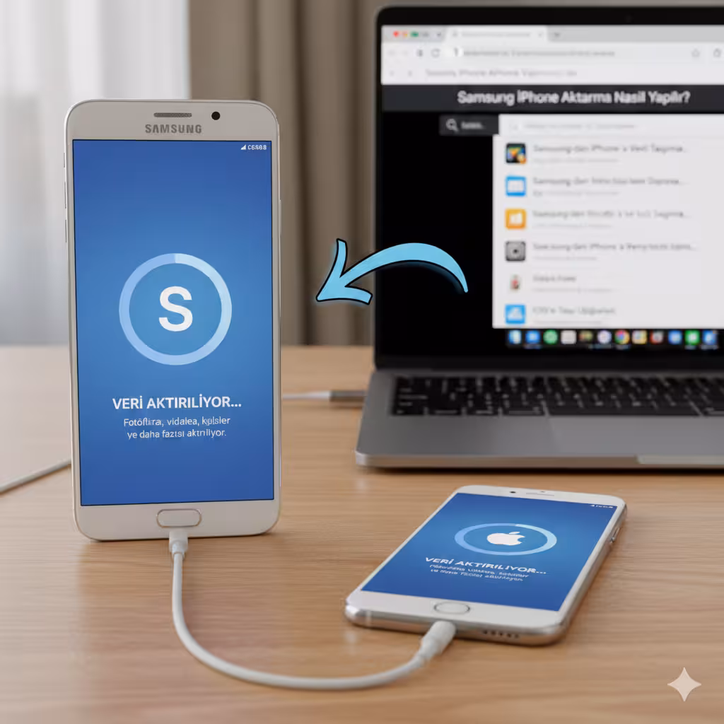 samsungdan iphone aktarma