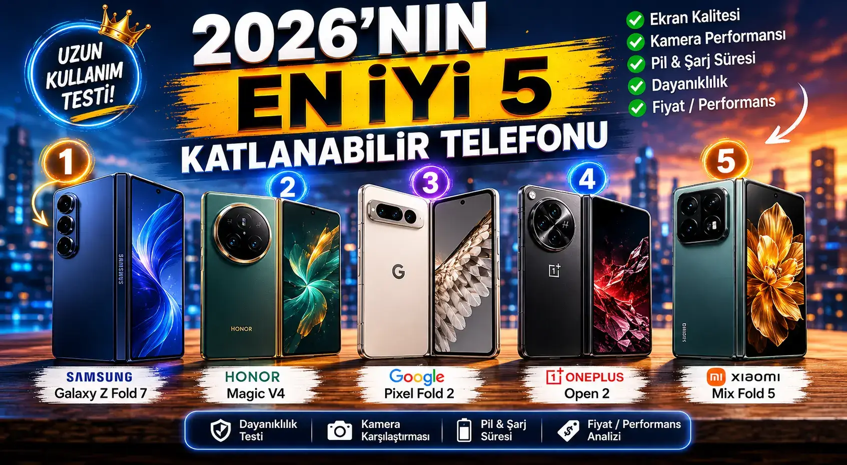 2026 en iyi katlanabilir telefon